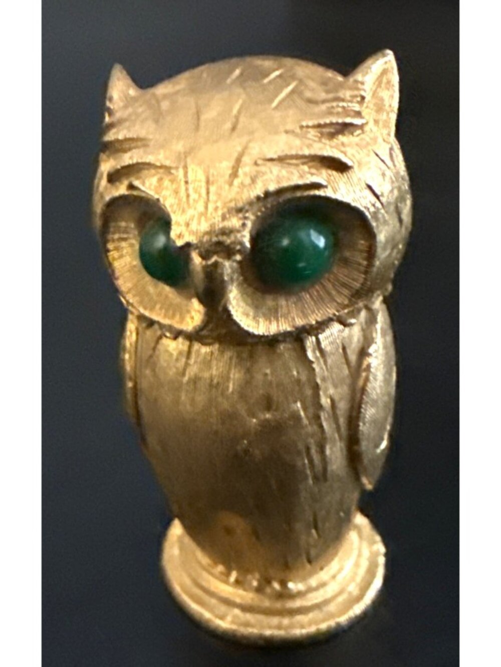 Vintage Florenza Brass Owl Figure Cigarette Lighter Fuel Lighter 1-7/8” Tall